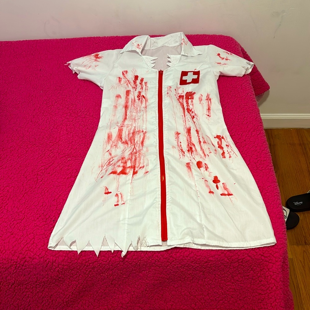 halloween scary nurse costume, size L girls